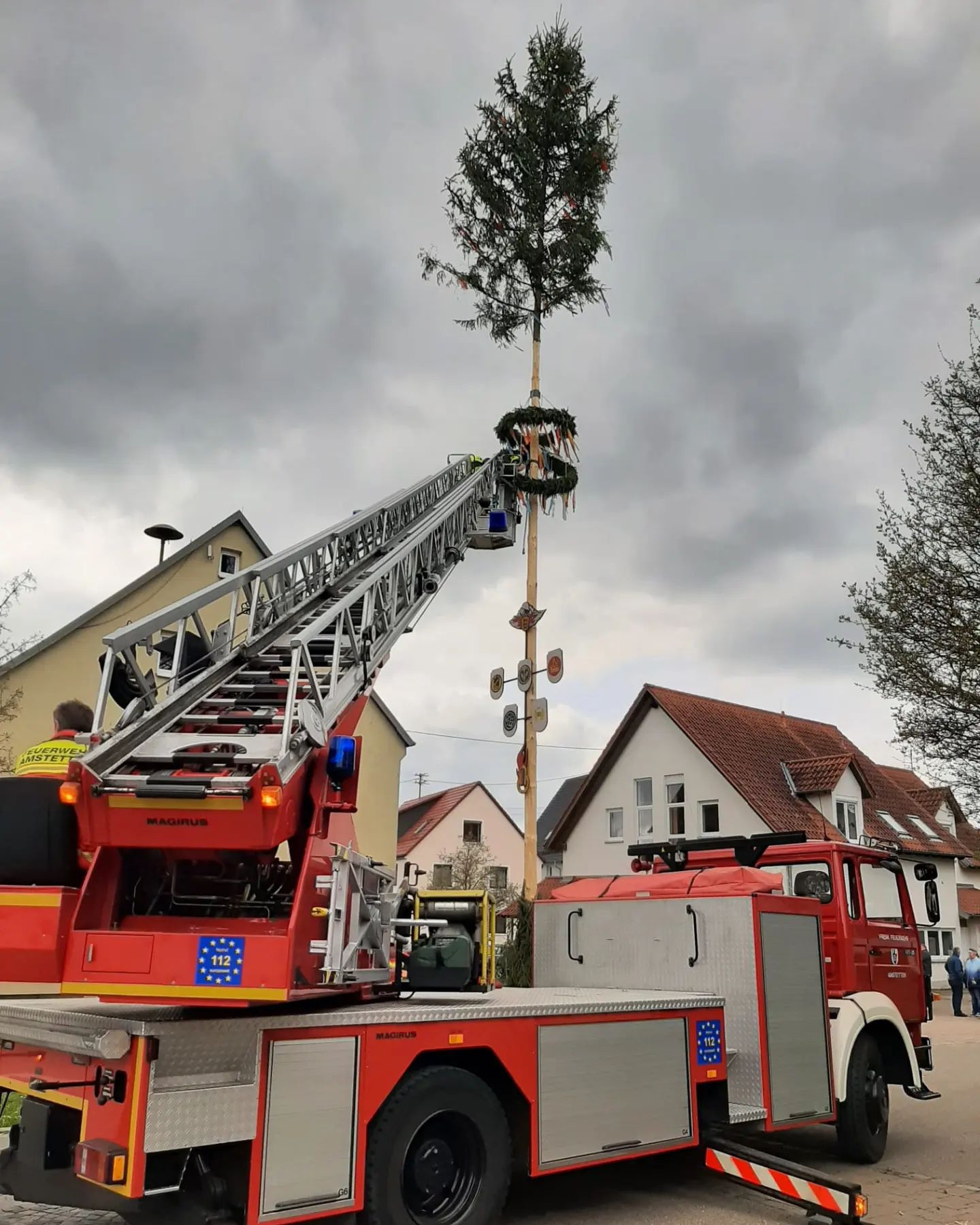 Maibaum steht #Maibaum #Scharenstetten #FreiwilligeFeuerwehrScharenstetten