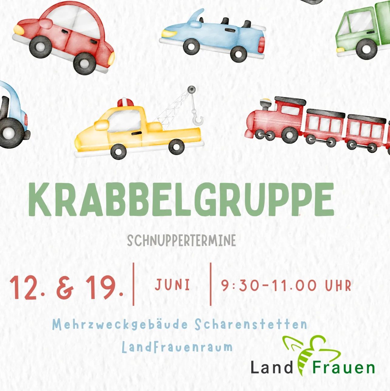 ❤️ liche Einladung an alle mit Kindern von 0-3. Die LandFrauen Scharenstetten laden zum Schnuppern in die Krabbelgruppe ins Mehrzweckgebäude ein. #landfrauen #scharenstetten #landleben #liveisbeautiful #ichbineindorfkindunddaraufbinichstolz #krabbelgruppe #kind #treffen #mama #papa #kind #qualitytime #kommtvorbei