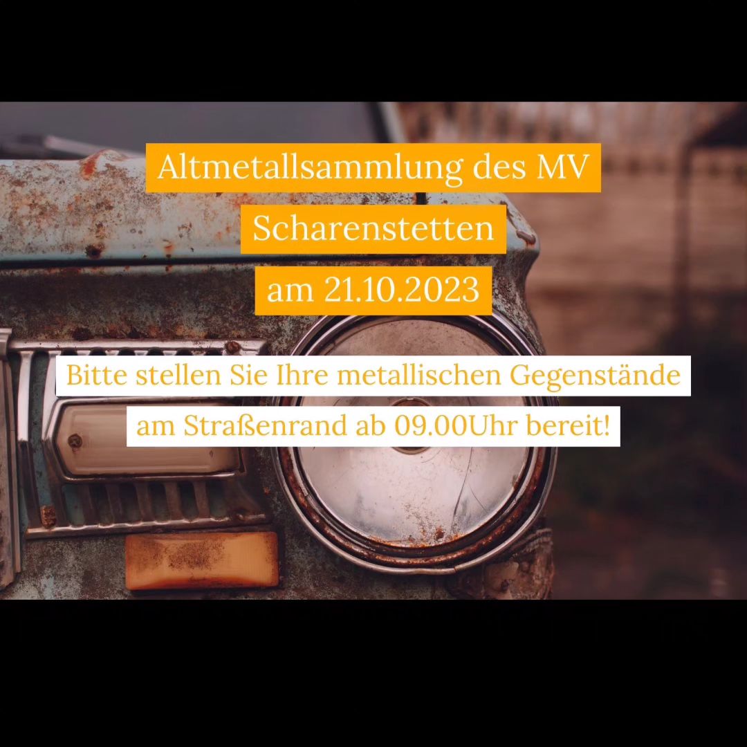 Altmetallsammlung 21.10.23 #MusikvereinScharenstetten #altmetallsammlung #schwäbischealb #albdonaukreis