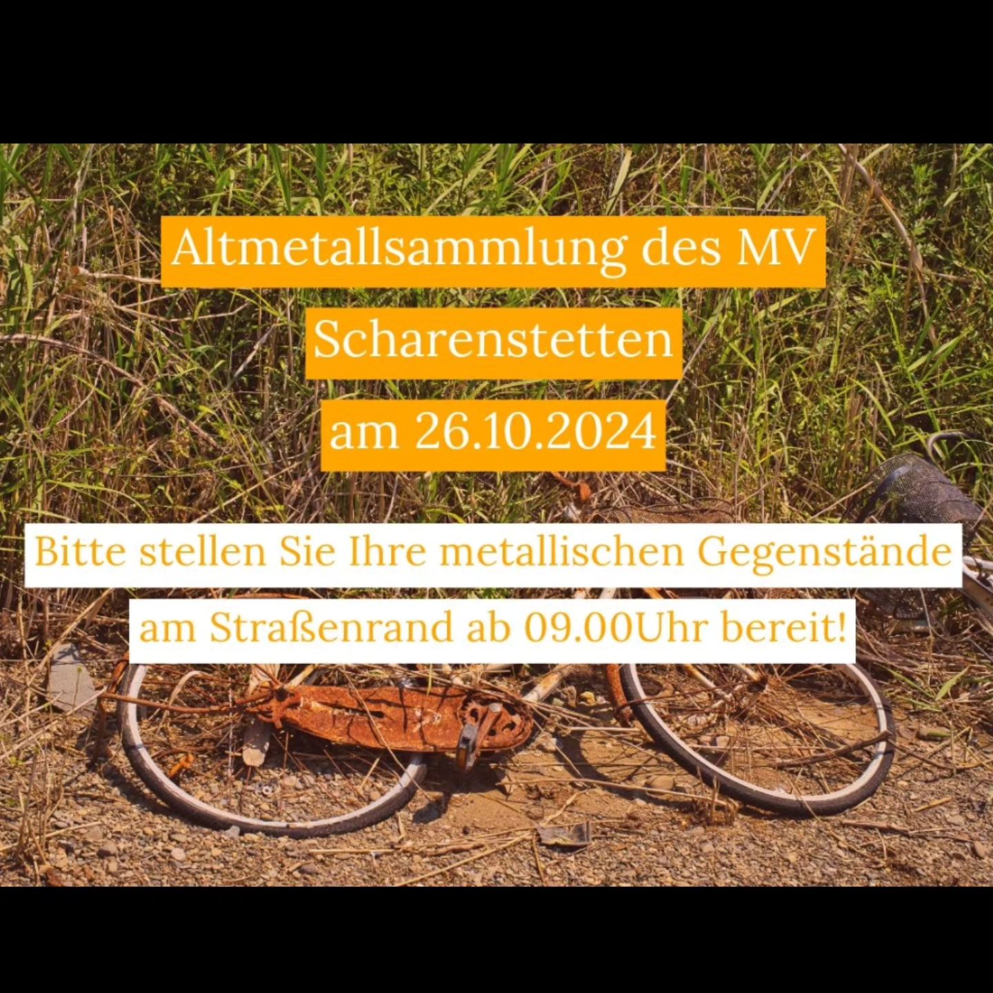 Kommenden Samstag 26.10.2024 sammelt der Musikverein Scharenstetten wieder Altmetall, bitte alle Metallischen Gegenstände die Sie los werden möchten ab 9:00 an den Straßenrand stellen. #musikvereinscharenstetten #altmetall #vereinsleben